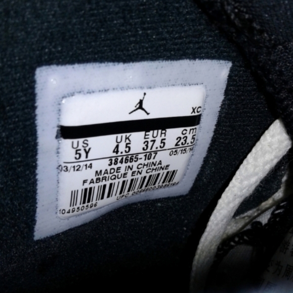 NIKE AIR JORDAN VI 6 RETRO BG WHITE SPORT BLUE 5Y women's size 6.5 shoes sneaker - Picture 10 of 10